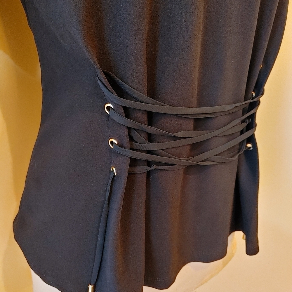 Ellen Tracy women's‎ stretch black Tops size medium - Picture 3 of 8